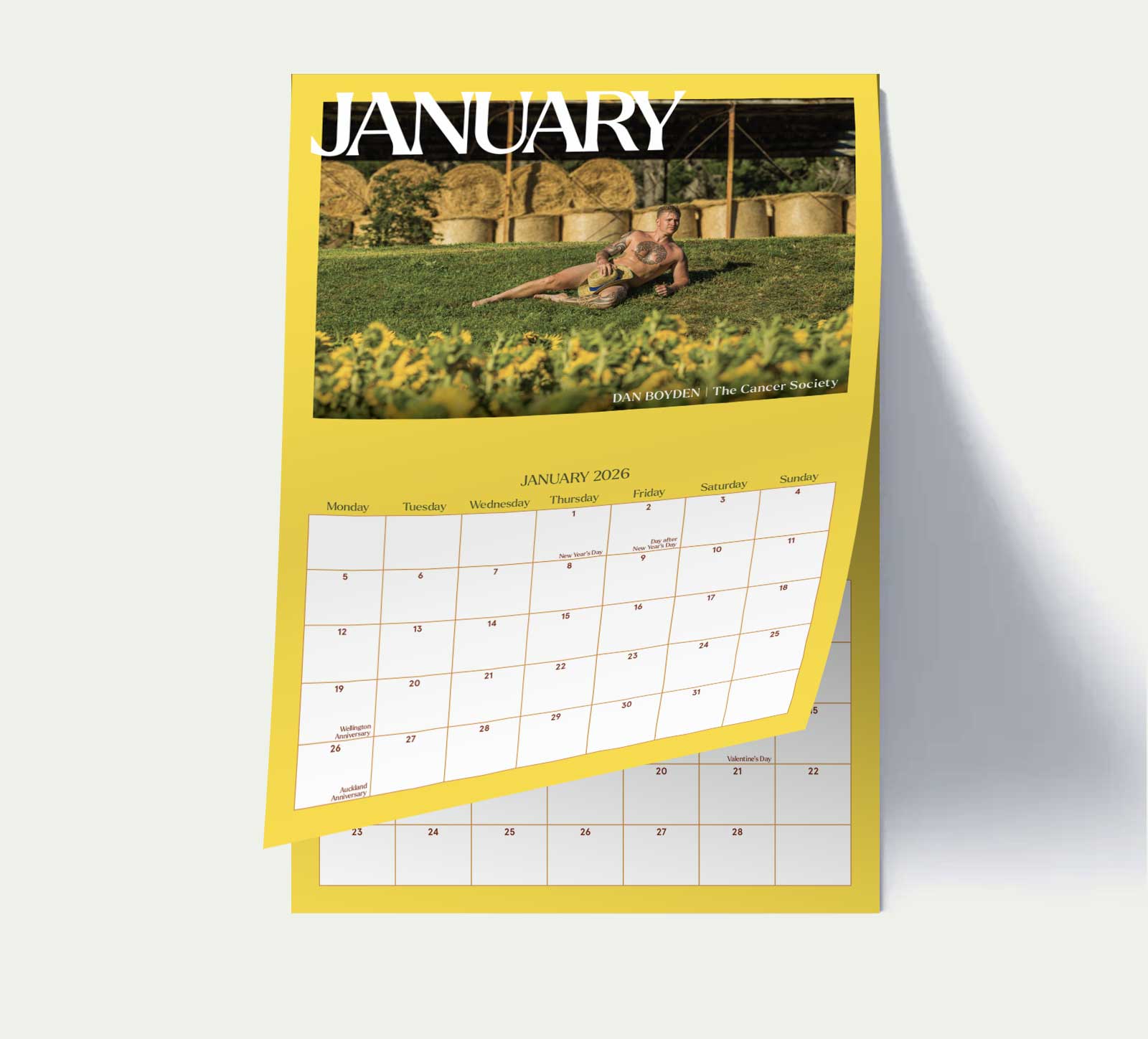 Nude Sunflower Calendar 2026 - $100 Donation